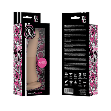 Dildo in Silicone Medicale Sicuro con Ventosa 17 cm Pelle Naturale